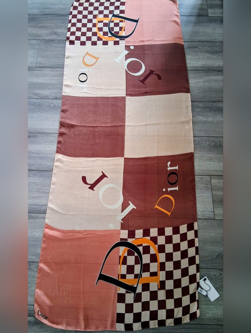 DIOR Silk Scarf includes DIOR makeup Bag